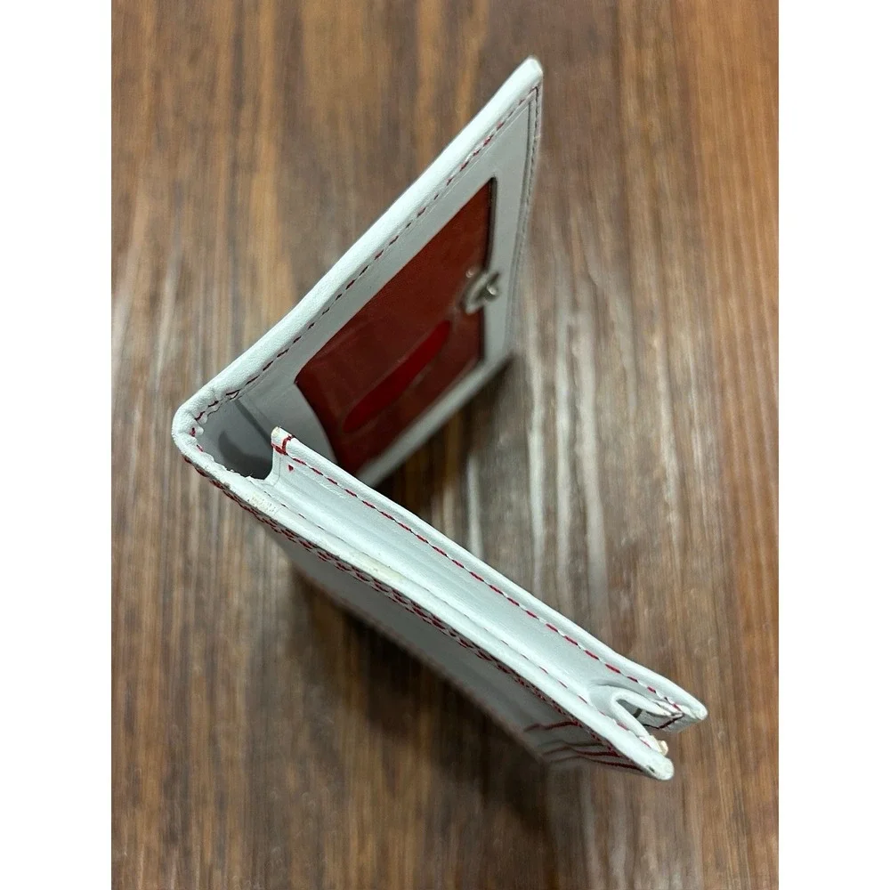PGA Tour Wallet Red/White Leather‎ Slim Billfold Card Holder